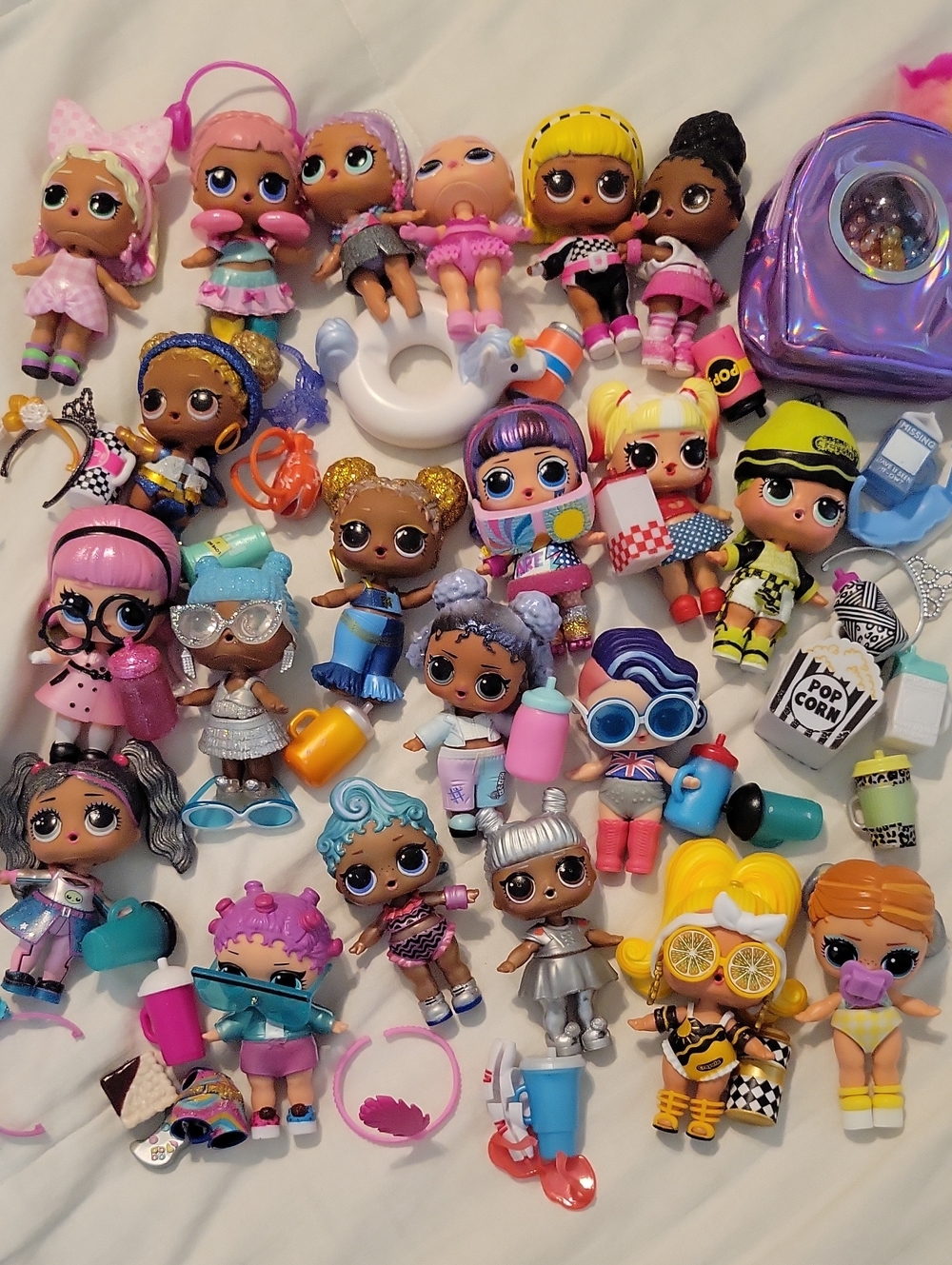 L.O.L. Surprise! Dolls Set — Pink, Purple, Blue, Yellow, Black, White